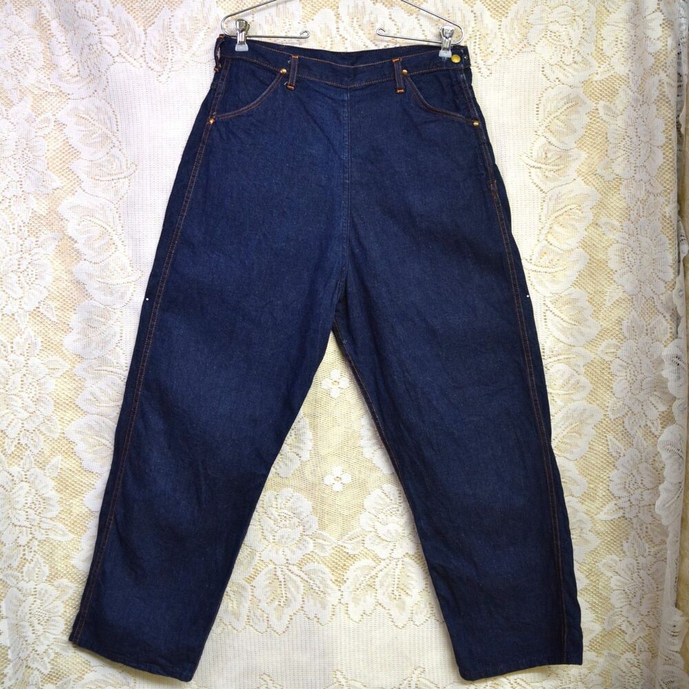 Blue Bell Sanforized Vintage 1940s-1950s Womens Jeans Size 20 Short Side Zip